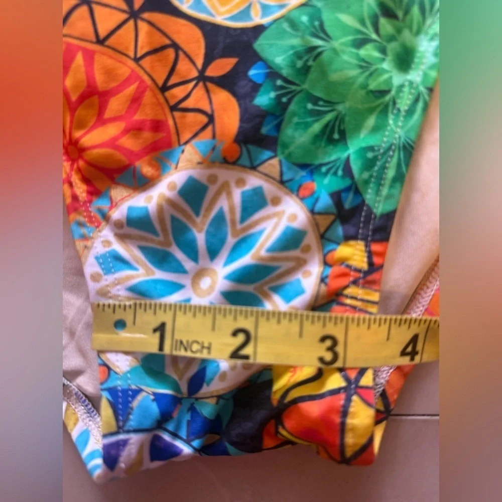 Splash Bathing Suit Vintage Colorful  Talla SML vibrant colors